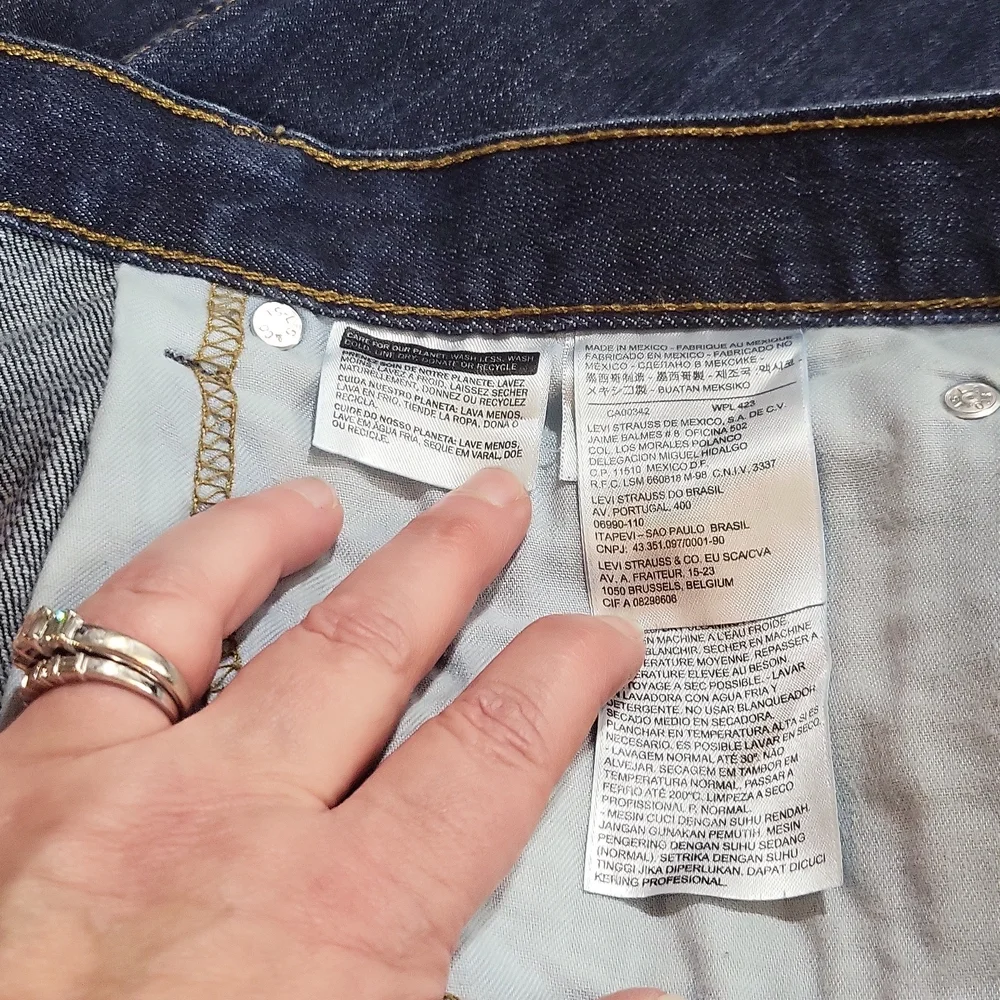 LEVI'S 559 Relaxed Fit Straight Leg Blue Denim Jeans 32x34 - Picture 4 of 15